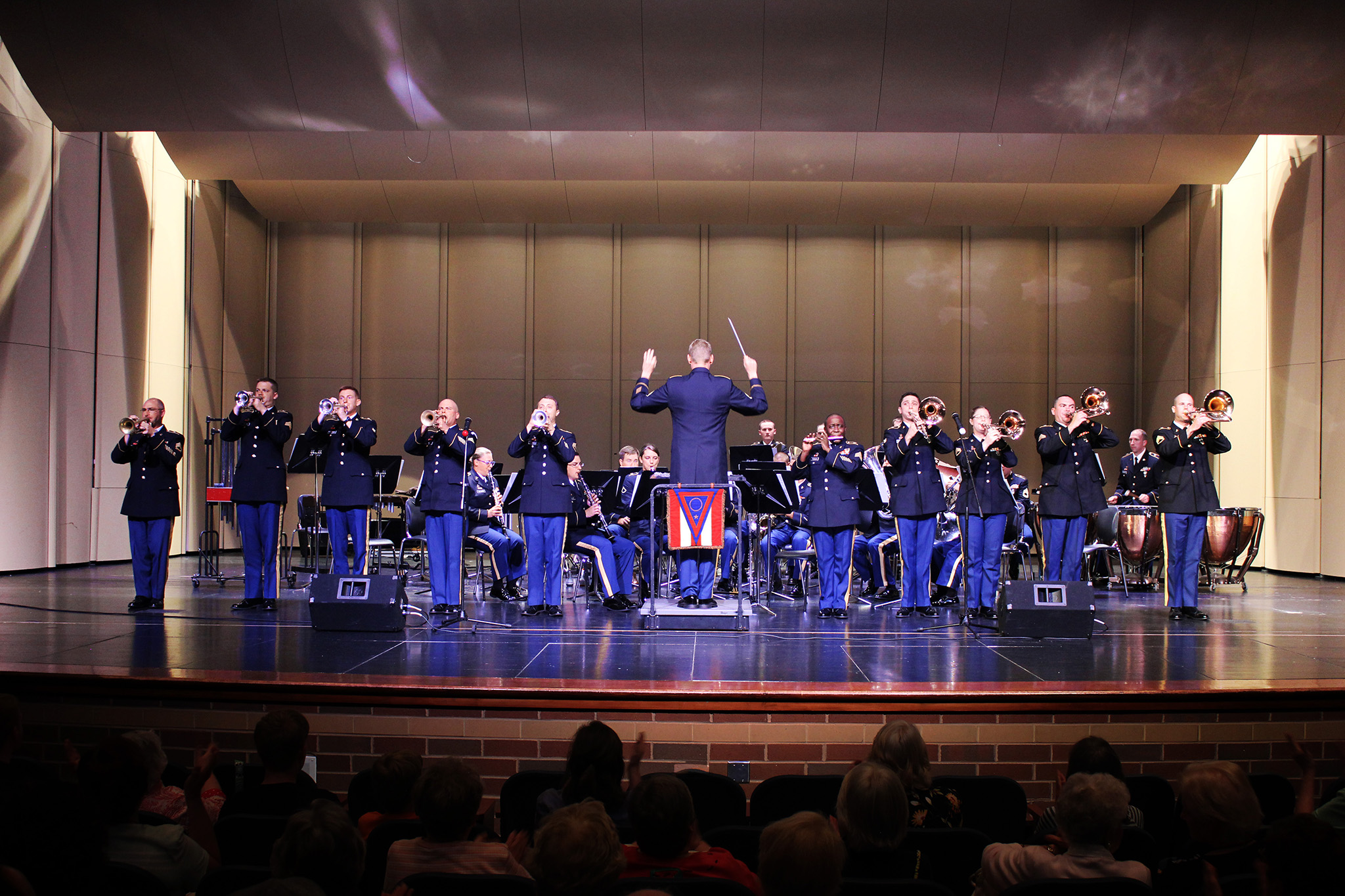 The 122nd Army Band performs The Stars and Stripes Forever at Kenston High School in July 2015